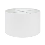 Round White Linen Drum Shade 17" x 17" x 11" - Couture Lamps