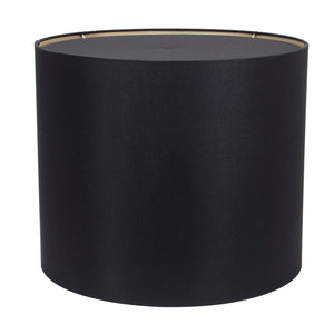 Round Black Linen Drum Shade 19" x 19" x 16" - Couture Lamps
