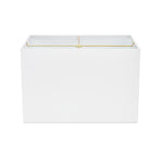 Rectangular White Crisp Linen Shade (Blair Shade) - Couture Lamps