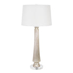 Silver Squire Table Lamp- with Casual Linen Shade - Couture Lamps