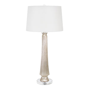 Silver Squire Table Lamp- with Casual Linen Shade - Couture Lamps