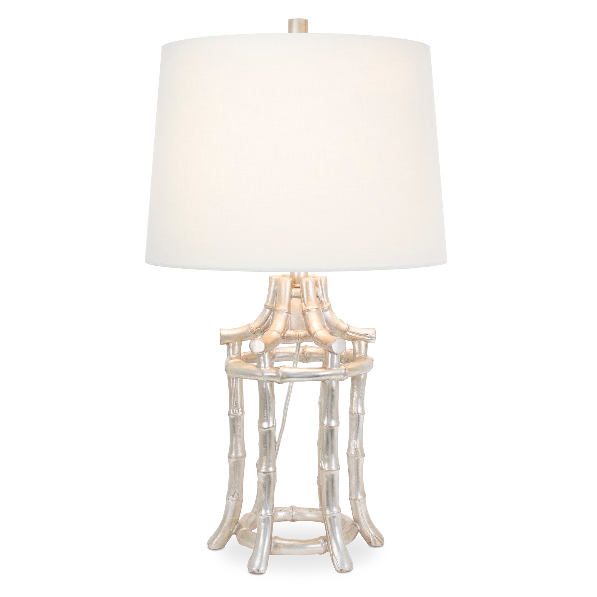 Bamboo Table Lamp, Silver - Couture Lamps