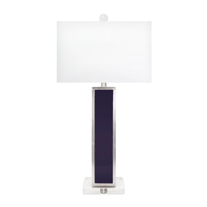 Blair Indigo and Silver Table Lamp with shade - Couture Lamps