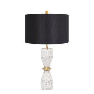 Venicia Table Lamp- with 16x16x10 Black Linen Shade - Couture Lamps