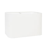 14" x 9" x 9" Rounded Rectangular Hardback White Casual Linen Shade - Couture Lamps