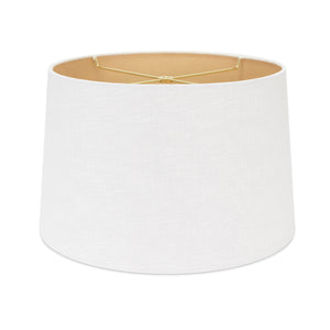 14x17x10 Casual Linen Shade with Soft Gold Fabric Lining - Couture Lamps