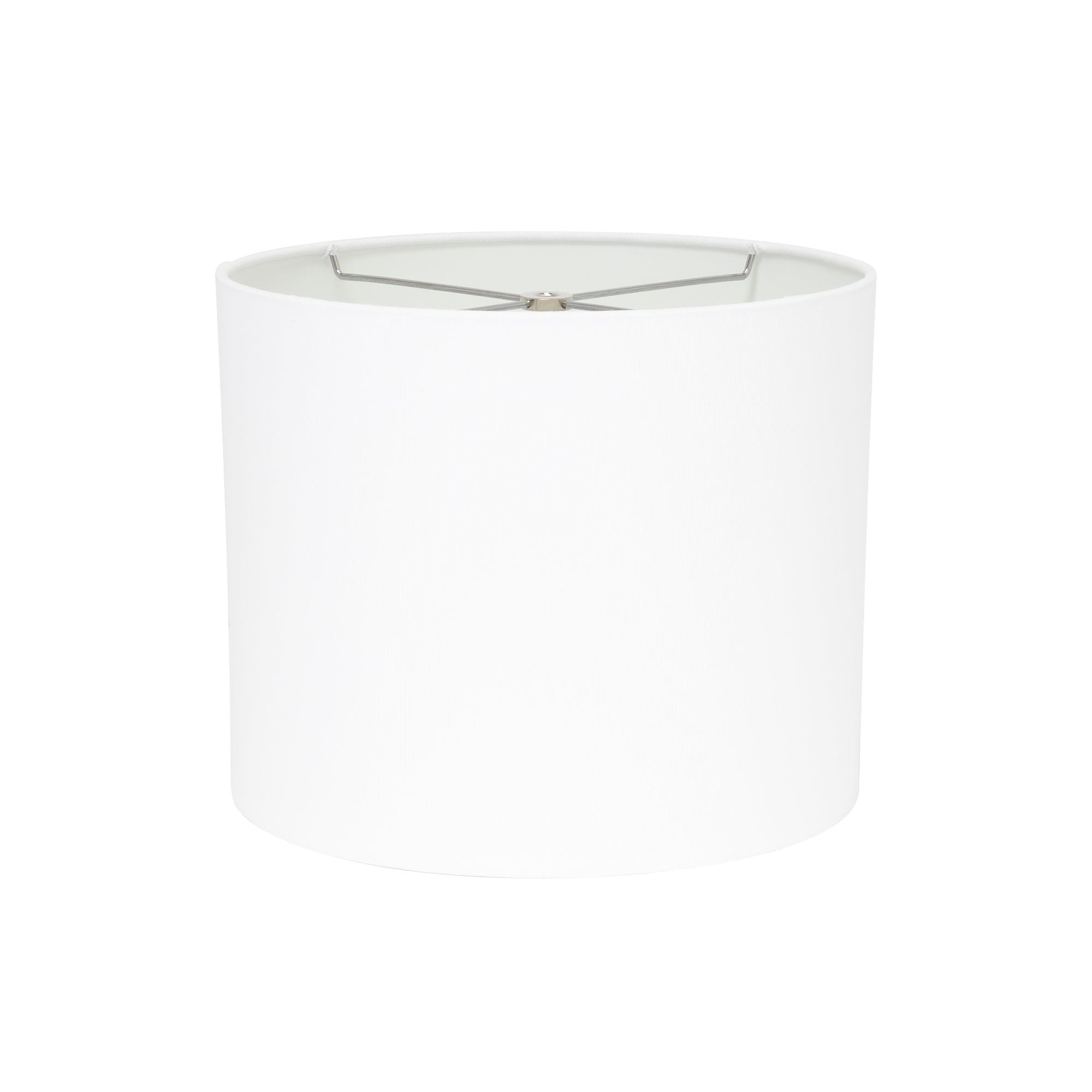 Round White Linen Drum Shade 12" x 12" x 10" - Couture Lamps