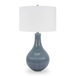 Denim Blue Liza Table Lamp- with 16x16x10 shade with diffuser - Couture Lamps