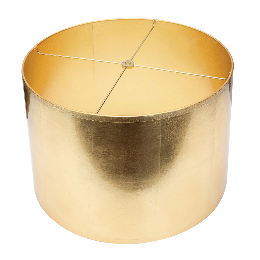 Round Tapered Gold Foil Lamp Shade 15 x 16 x 10" - Couture Lamps