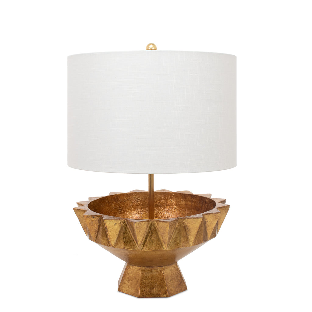 Kubrick Aged Gold Table Lamp - Couture Lamps