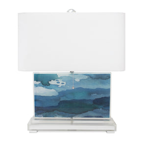 Beth Glover - Blue/Silver Horizontal - Couture Lamps